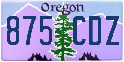 OR license plate 875CDZ