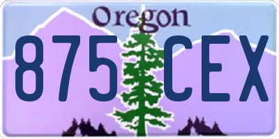 OR license plate 875CEX