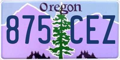 OR license plate 875CEZ