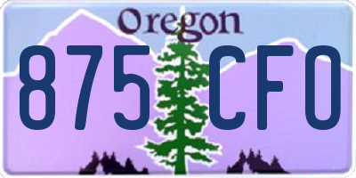 OR license plate 875CFO