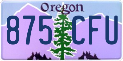 OR license plate 875CFU