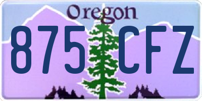 OR license plate 875CFZ