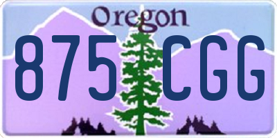 OR license plate 875CGG