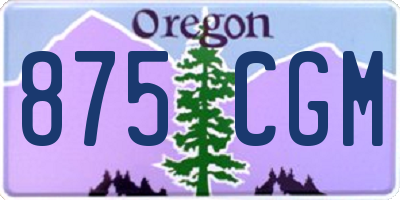 OR license plate 875CGM