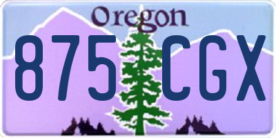 OR license plate 875CGX