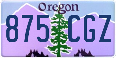 OR license plate 875CGZ