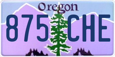 OR license plate 875CHE