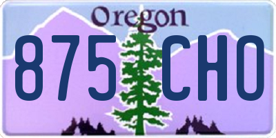 OR license plate 875CHO