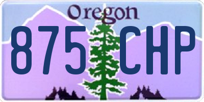OR license plate 875CHP