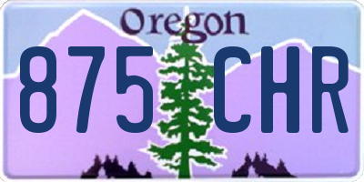 OR license plate 875CHR