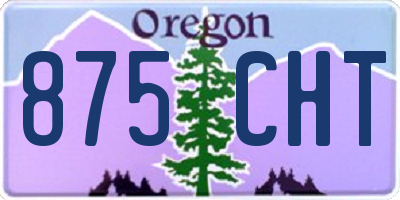OR license plate 875CHT
