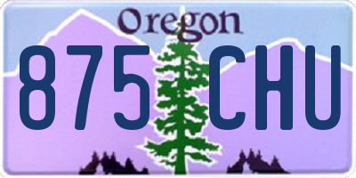 OR license plate 875CHU