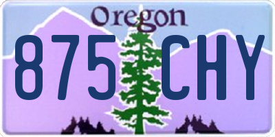 OR license plate 875CHY