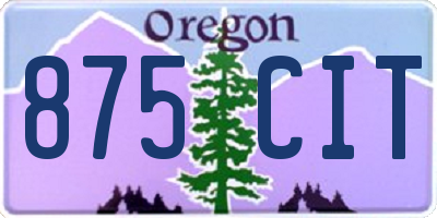 OR license plate 875CIT