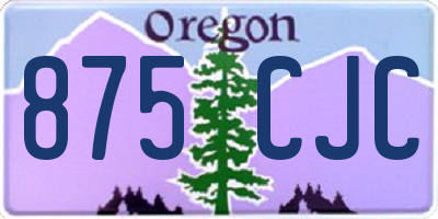 OR license plate 875CJC
