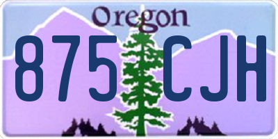 OR license plate 875CJH