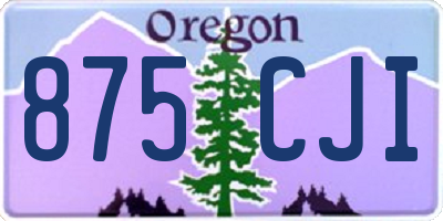 OR license plate 875CJI