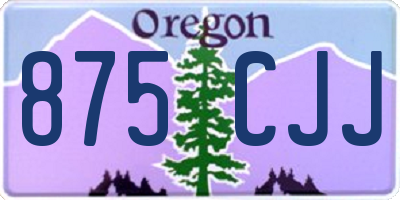 OR license plate 875CJJ