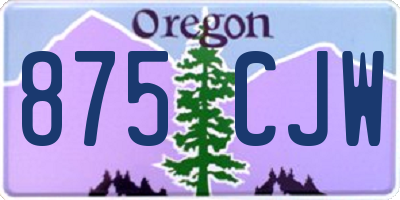 OR license plate 875CJW