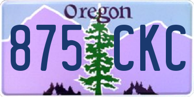 OR license plate 875CKC