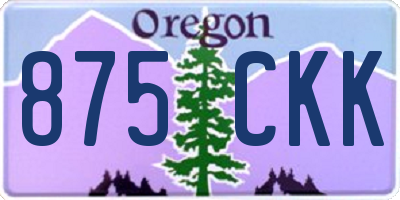 OR license plate 875CKK