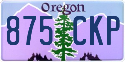 OR license plate 875CKP