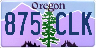 OR license plate 875CLK
