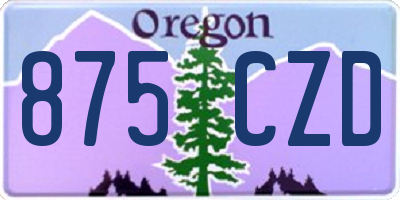 OR license plate 875CZD