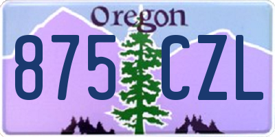 OR license plate 875CZL