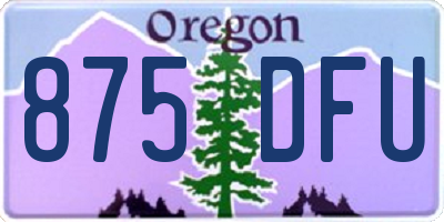 OR license plate 875DFU