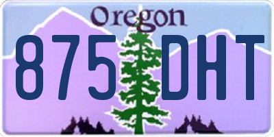 OR license plate 875DHT