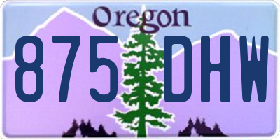 OR license plate 875DHW