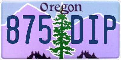 OR license plate 875DIP