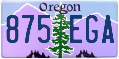 OR license plate 875EGA
