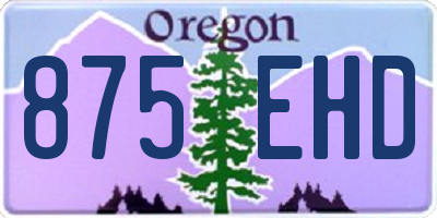 OR license plate 875EHD