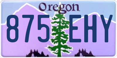 OR license plate 875EHY