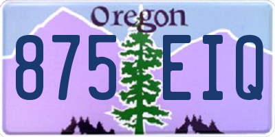 OR license plate 875EIQ