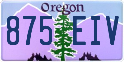 OR license plate 875EIV