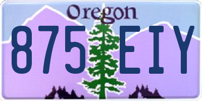 OR license plate 875EIY
