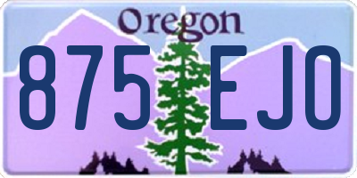 OR license plate 875EJO