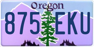 OR license plate 875EKU