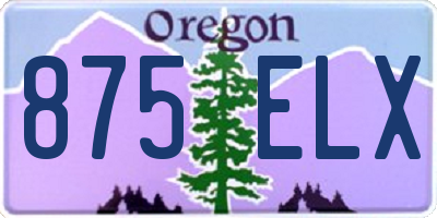 OR license plate 875ELX