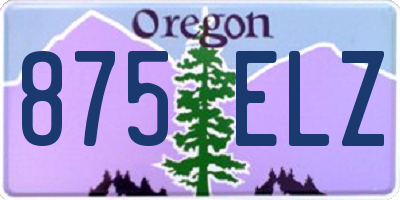 OR license plate 875ELZ