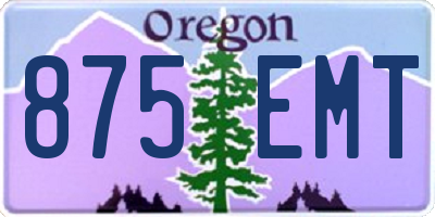 OR license plate 875EMT