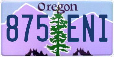 OR license plate 875ENI