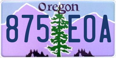 OR license plate 875EOA