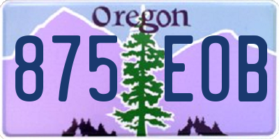 OR license plate 875EOB