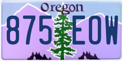 OR license plate 875EOW