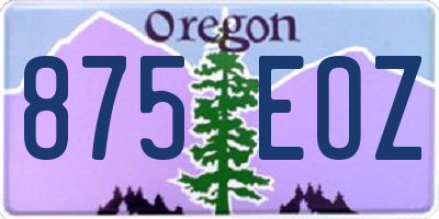 OR license plate 875EOZ