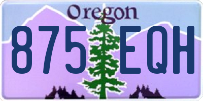 OR license plate 875EQH